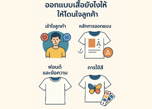 ออกแบบเสื้อยังไงให้โดนใจลูกค้า โดยใช้หลักการที่นักออกแบบมืออาชีพใช้กัน