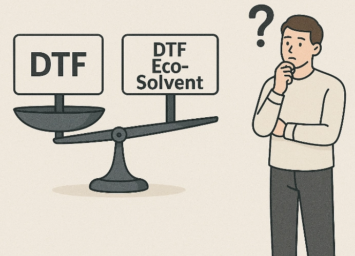 เจาะลึกความแตกต่างระหว่างเครื่องพิมพ์ DTF Eco-Solvent และ DTF ปกติ ควรเลือกแบบไหน